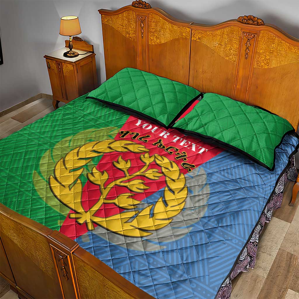 Personalised Eritrea Quilt Bed Set Eritrean Map Mix African Pattern Simple Style LT14