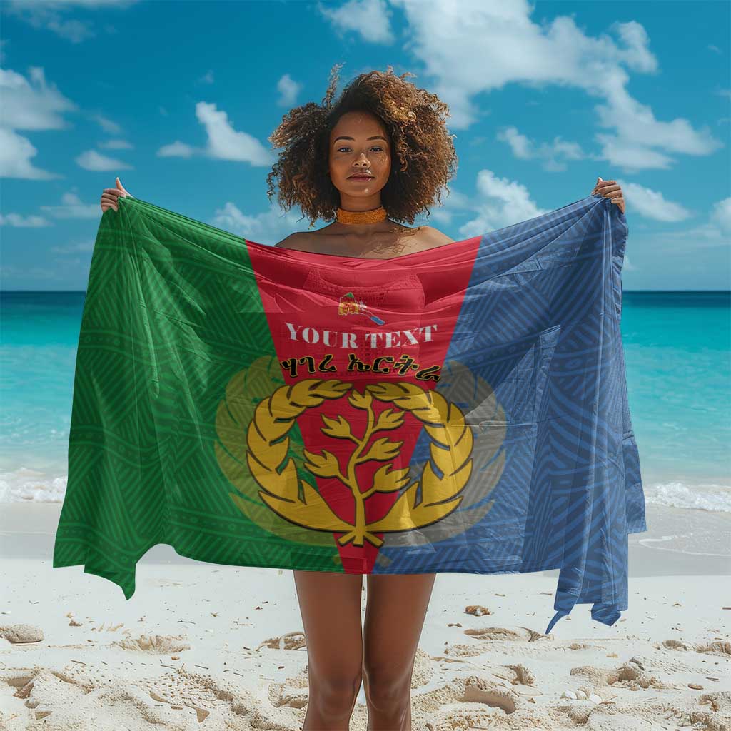 Personalised Eritrea Sarong Eritrean Map Mix African Pattern Simple Style LT14