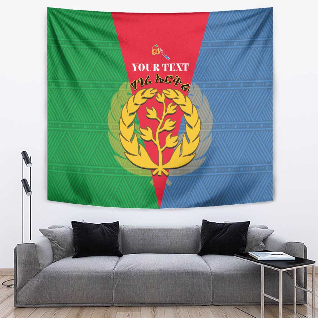 Personalised Eritrea Tapestry Eritrean Map Mix African Pattern Simple Style LT14
