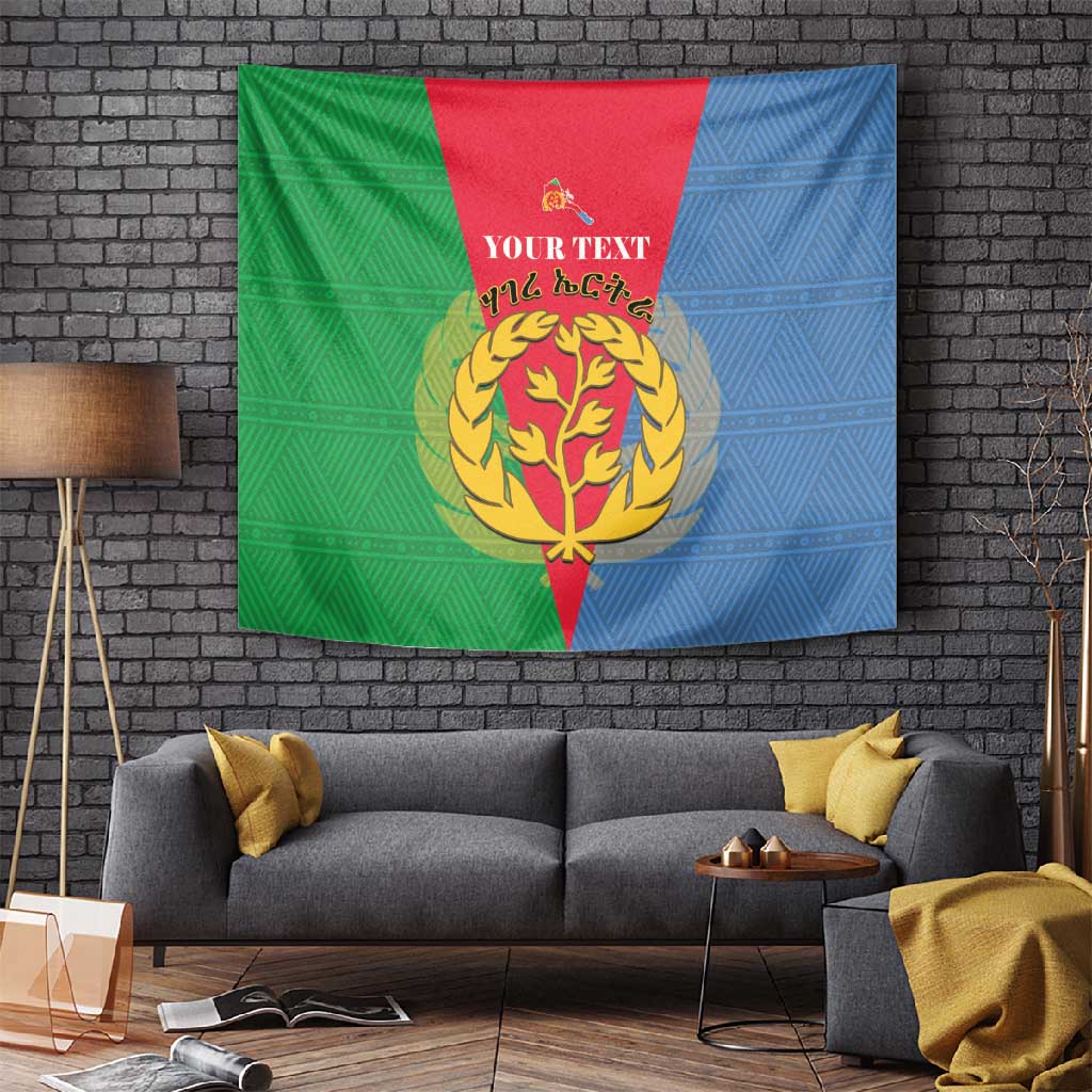 Personalised Eritrea Tapestry Eritrean Map Mix African Pattern Simple Style LT14