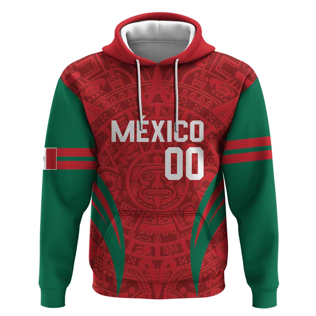 Custom Baseball Mexico 2024 Hoodie Aztec Calendar Pattern - Dynamic Style LT14