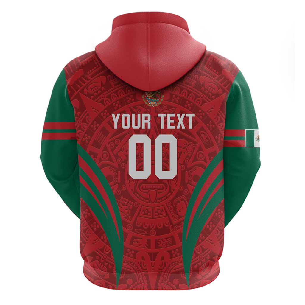 Custom Baseball Mexico 2024 Hoodie Aztec Calendar Pattern - Dynamic Style LT14