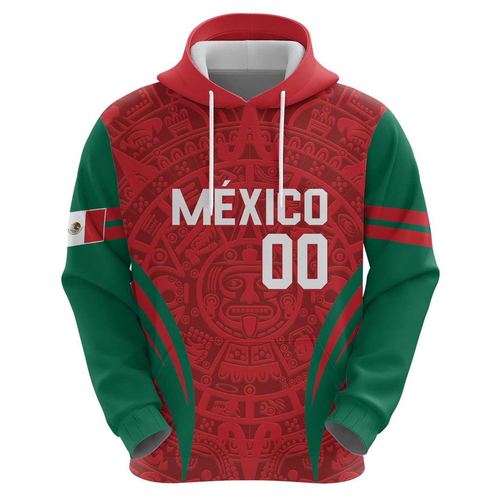 Custom Baseball Mexico 2024 Hoodie Aztec Calendar Pattern - Dynamic Style LT14