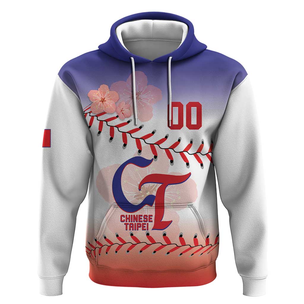 Custom Baseball Chinese Taipei Hoodie National Plum Blossom - Dynamic Style LT14
