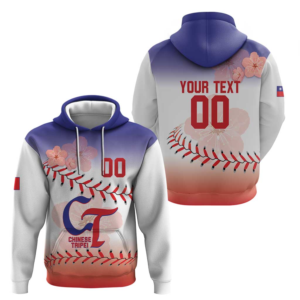 Custom Baseball Chinese Taipei Hoodie National Plum Blossom - Dynamic Style LT14