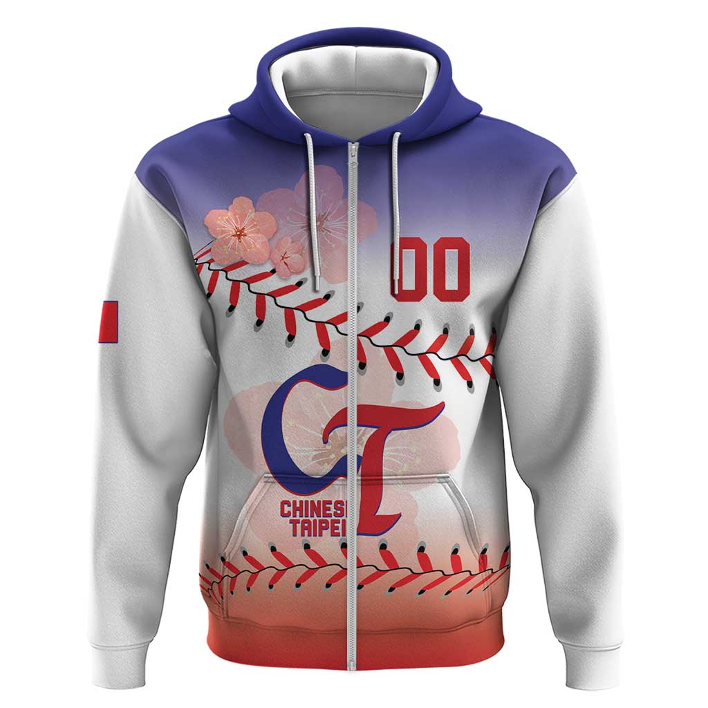 Custom Baseball Chinese Taipei Hoodie National Plum Blossom - Dynamic Style LT14
