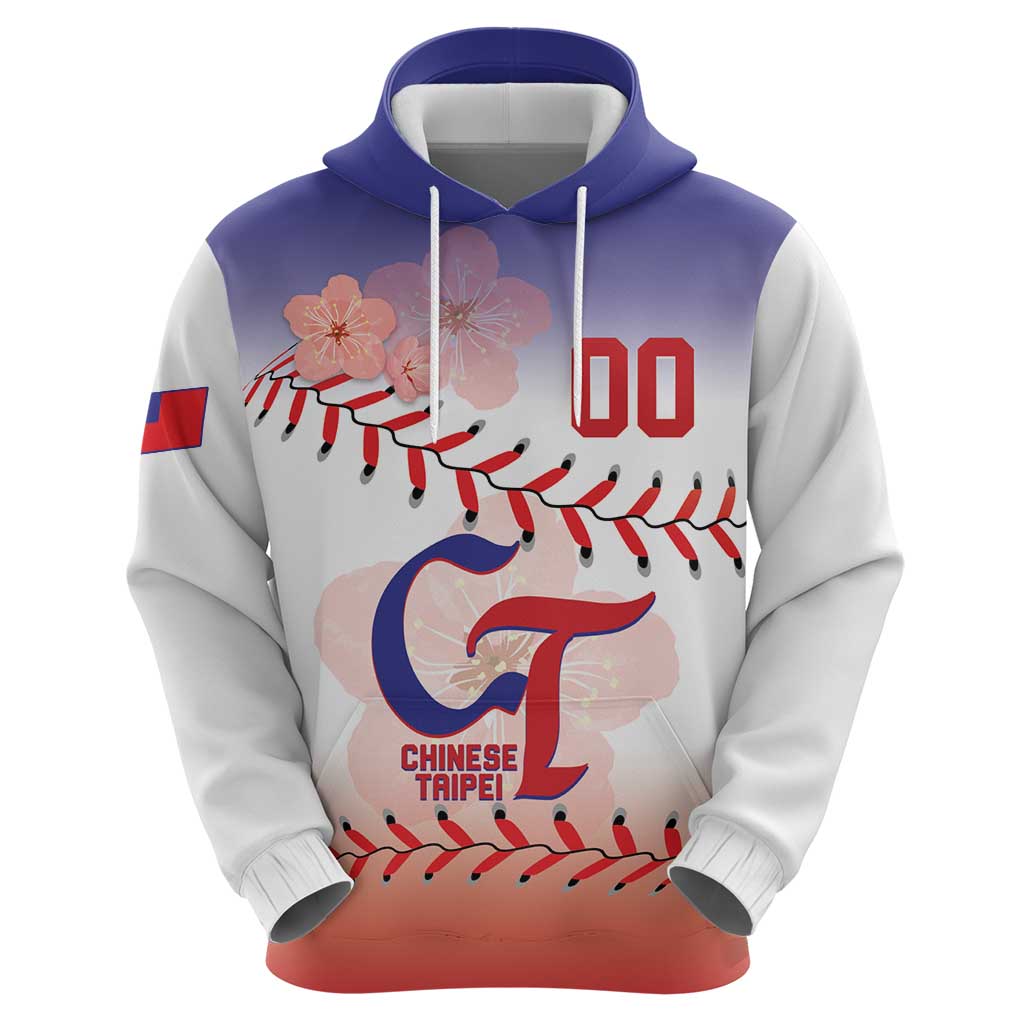 Custom Baseball Chinese Taipei Hoodie National Plum Blossom - Dynamic Style LT14