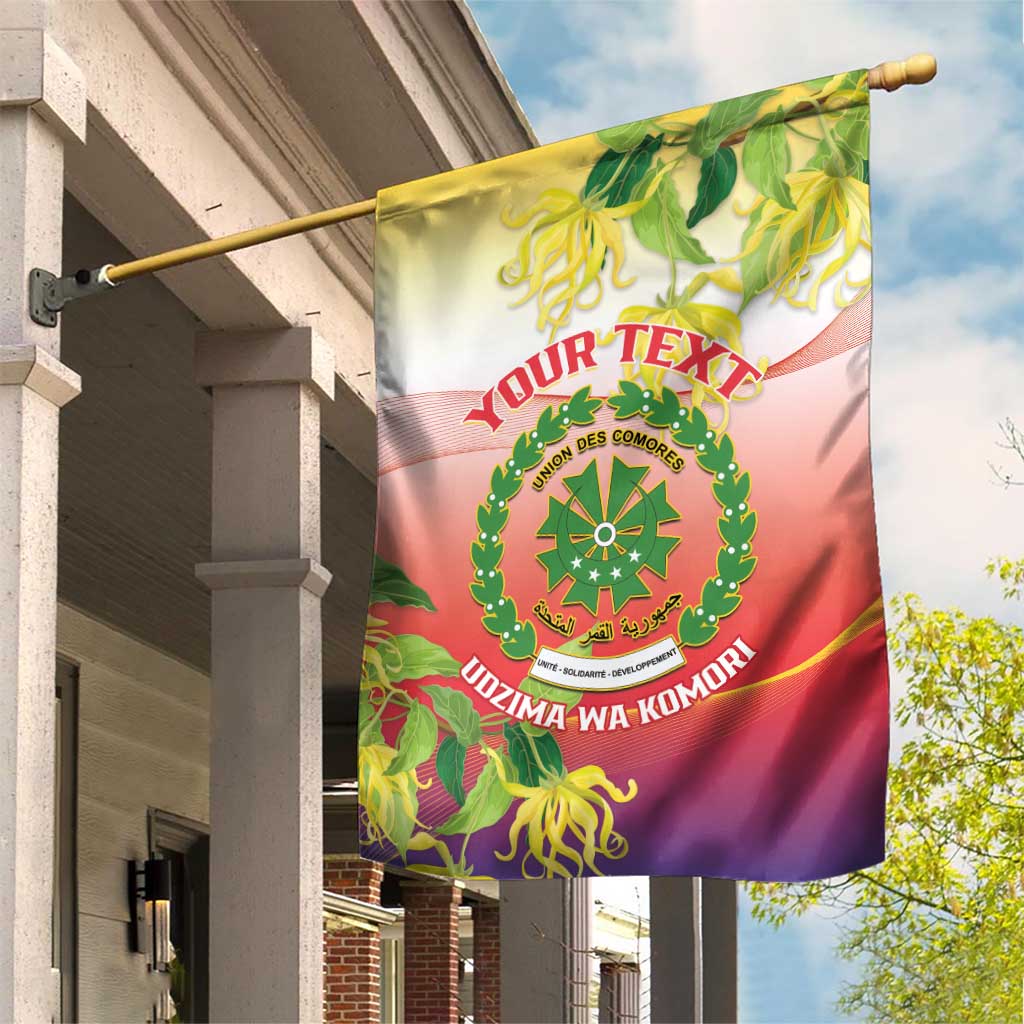 Personalized Comoros Garden Flag Coat Of Arms Mix Ylang Ylang Flower LT14