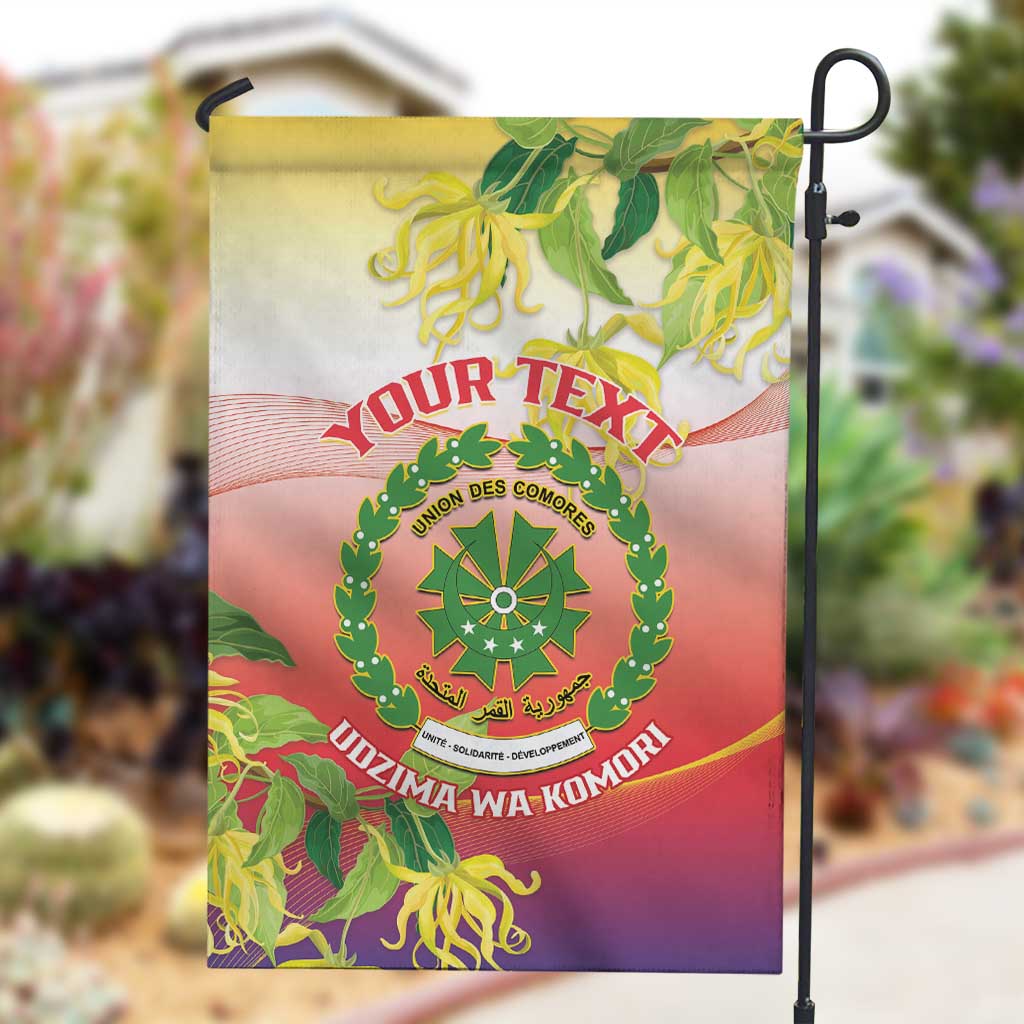 Personalized Comoros Garden Flag Coat Of Arms Mix Ylang Ylang Flower LT14