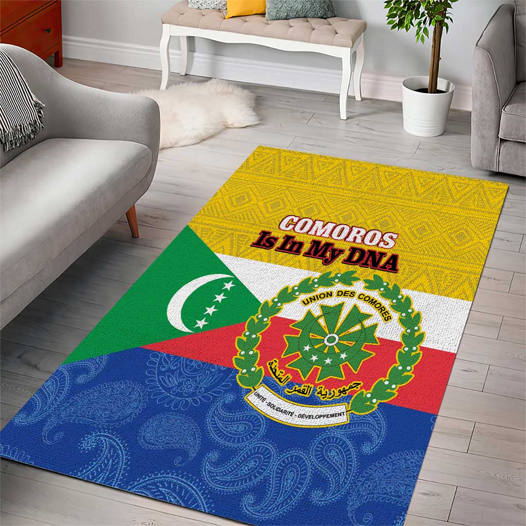 Afro Paisley Udzima wa Komori Area Rug Comoros Is In My DNA LT14