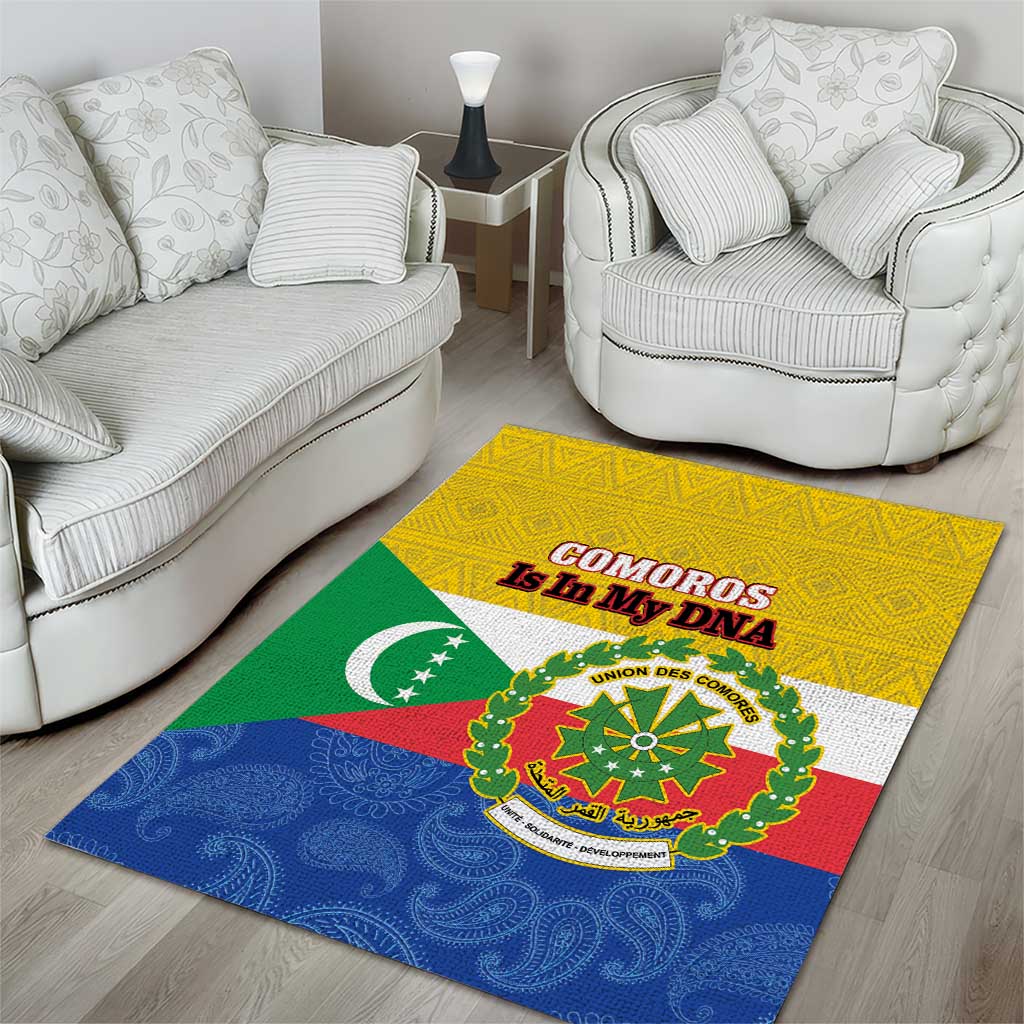 Afro Paisley Udzima wa Komori Area Rug Comoros Is In My DNA LT14