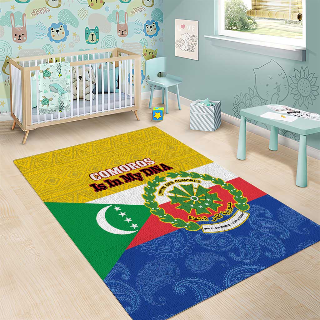 Afro Paisley Udzima wa Komori Area Rug Comoros Is In My DNA LT14