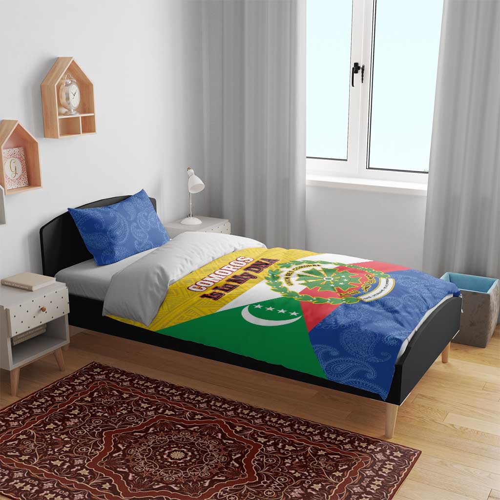 Afro Paisley Udzima wa Komori Bedding Set Comoros Is In My DNA LT14