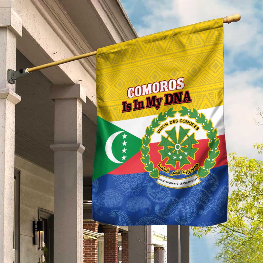 Afro Paisley Udzima wa Komori Garden Flag Comoros Is In My DNA LT14
