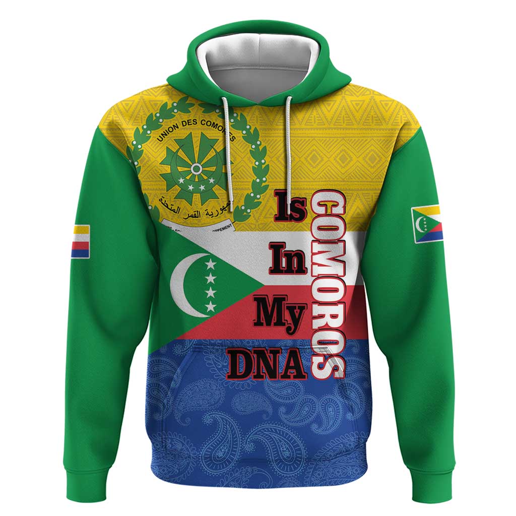 Comoros Is In My DNA Hoodie Udzima wa Komori - African Paisley Pattern LT14