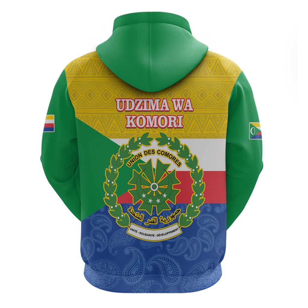 Comoros Is In My DNA Hoodie Udzima wa Komori - African Paisley Pattern LT14