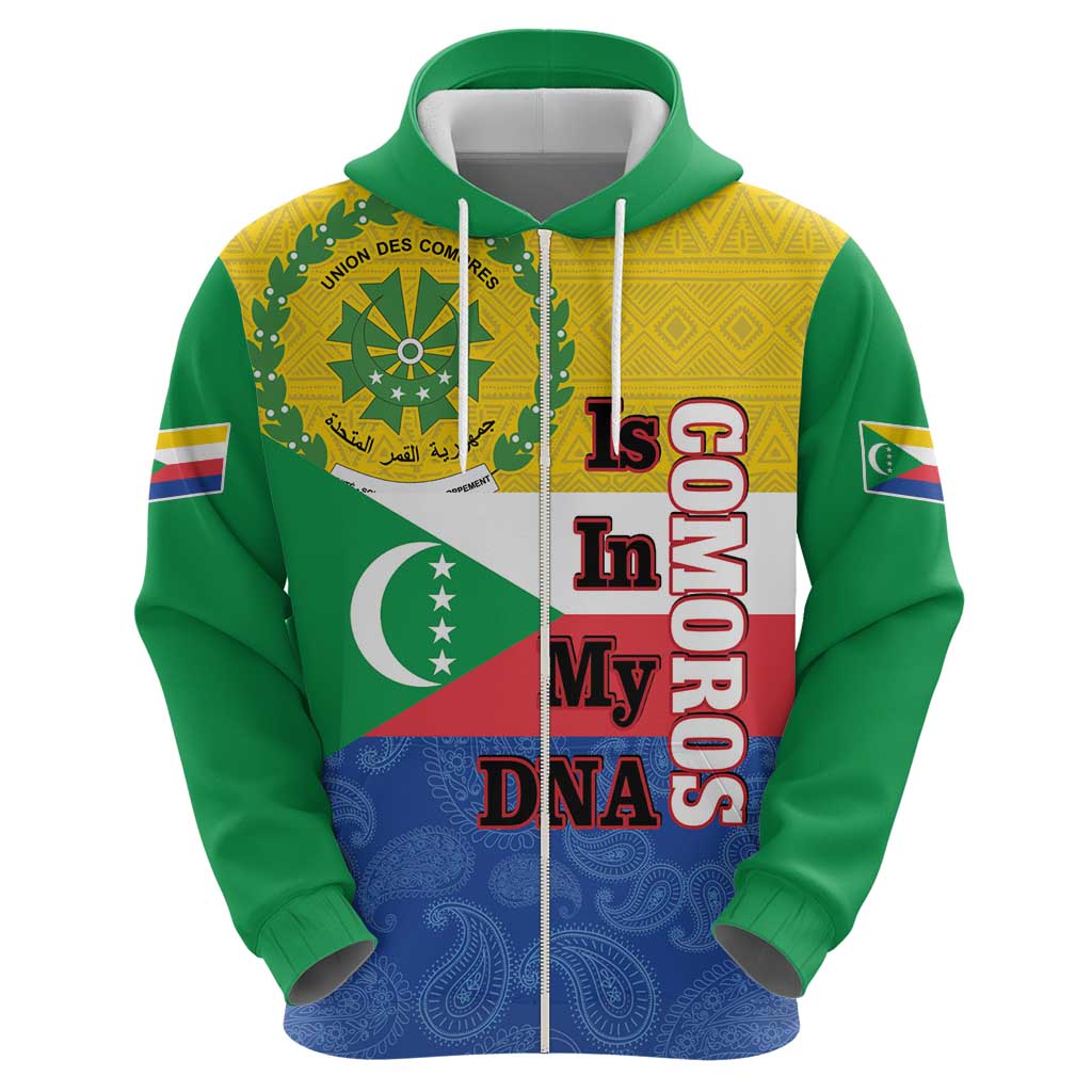 Comoros Is In My DNA Hoodie Udzima wa Komori - African Paisley Pattern LT14
