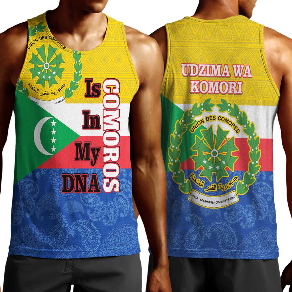 Afro Paisley Udzima wa Komori Men Tank Top Comoros Is In My DNA LT14