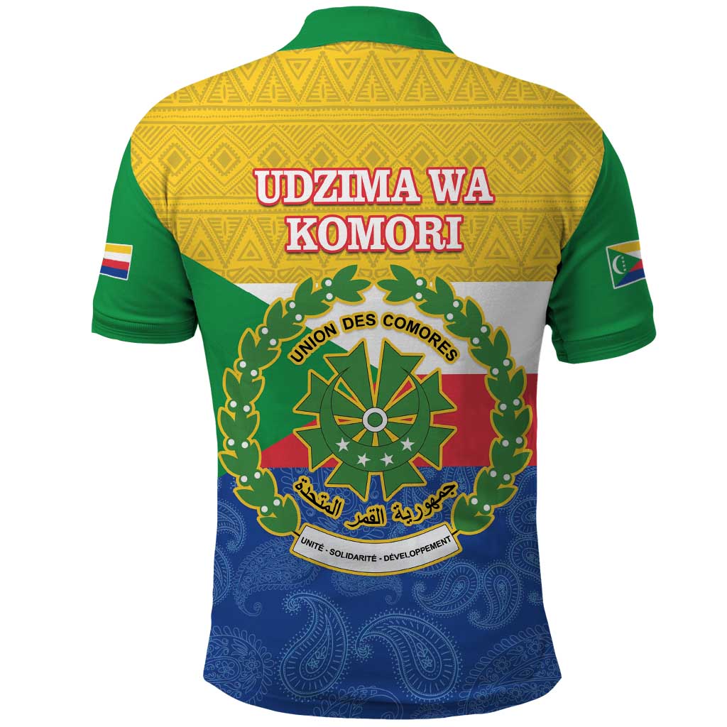Comoros Is In My DNA Polo Shirt Udzima wa Komori - African Paisley Pattern LT14