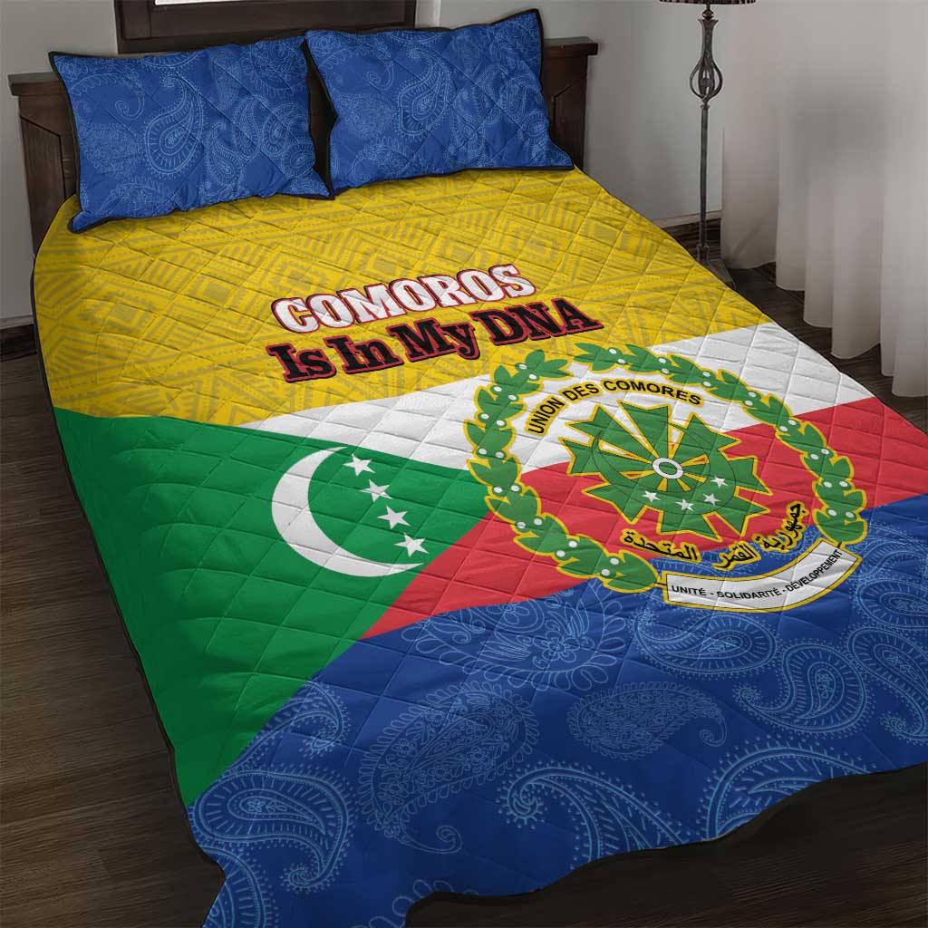 Afro Paisley Udzima wa Komori Quilt Bed Set Comoros Is In My DNA LT14