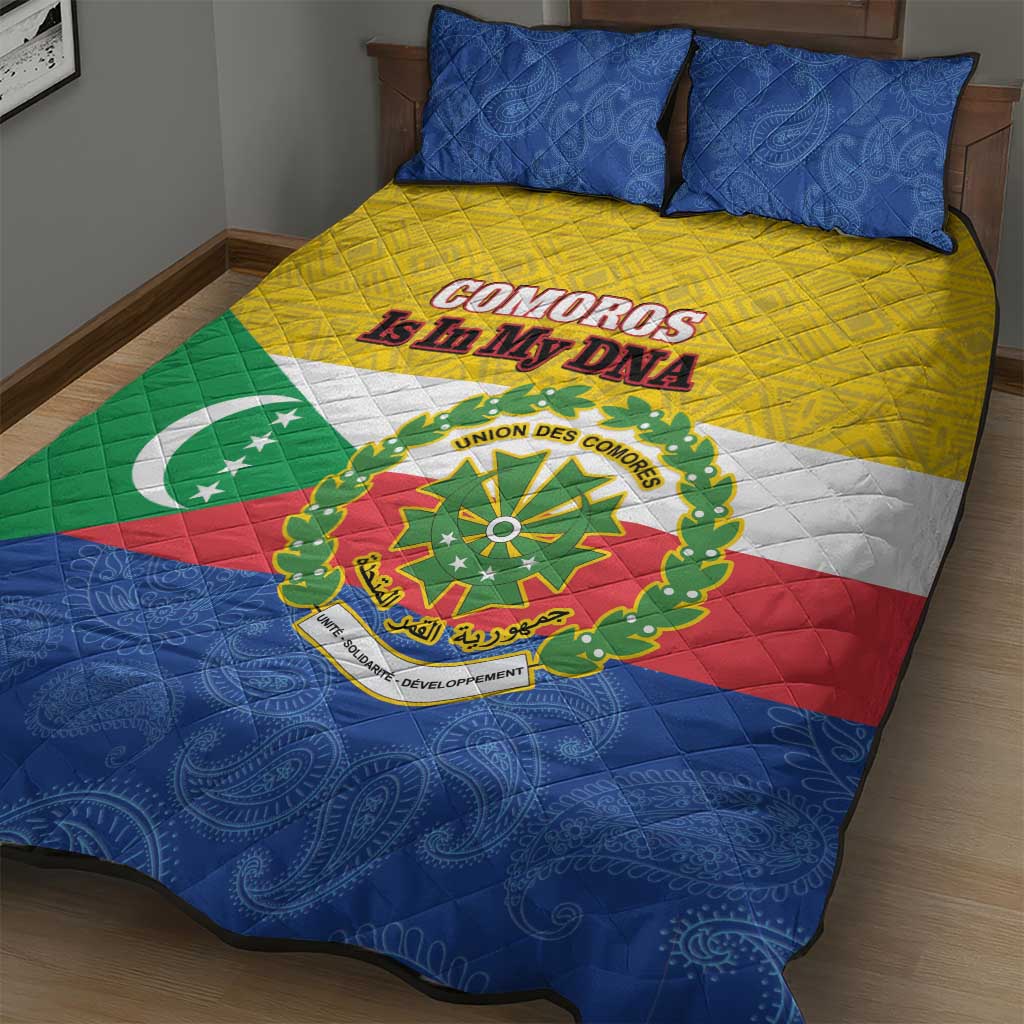 Afro Paisley Udzima wa Komori Quilt Bed Set Comoros Is In My DNA LT14