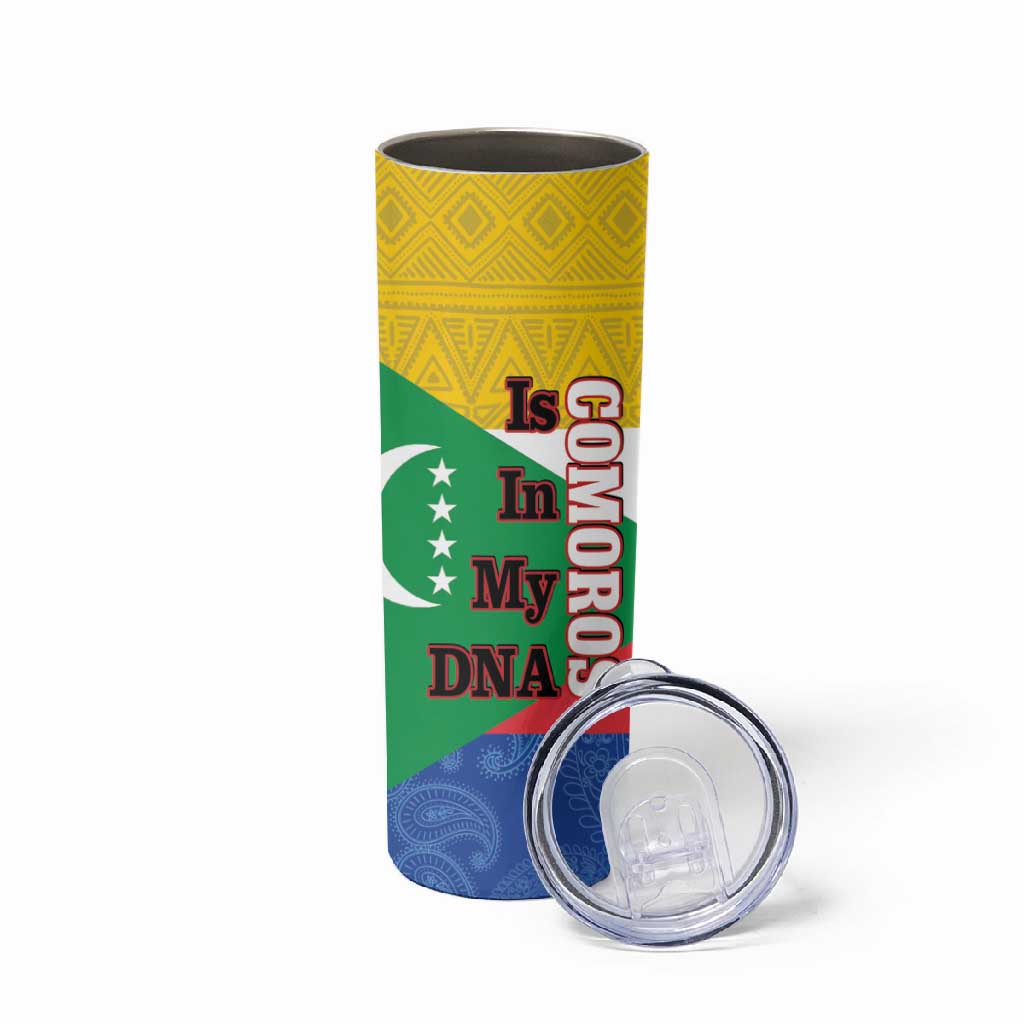 Afro Paisley Udzima wa Komori Skinny Tumbler Comoros Is In My DNA LT14