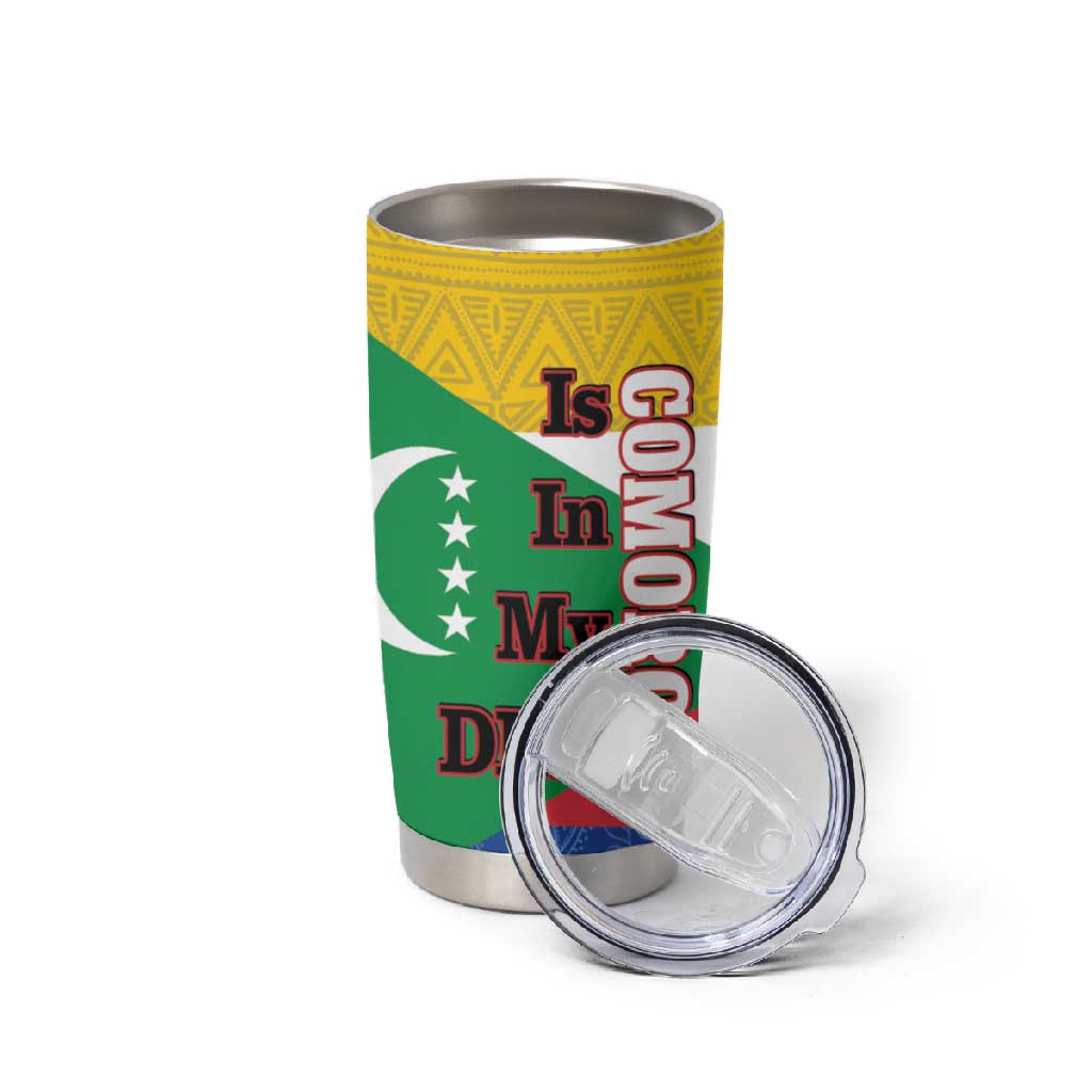 Afro Paisley Udzima wa Komori Tumbler Cup Comoros Is In My DNA LT14