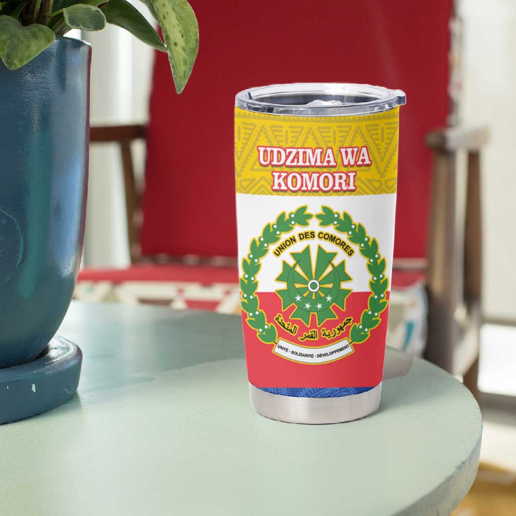 Afro Paisley Udzima wa Komori Tumbler Cup Comoros Is In My DNA LT14