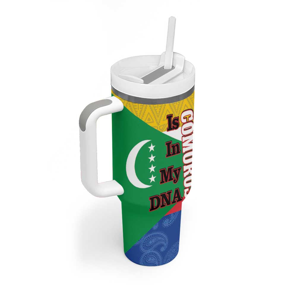 Afro Paisley Udzima wa Komori Tumbler With Handle Comoros Is In My DNA LT14