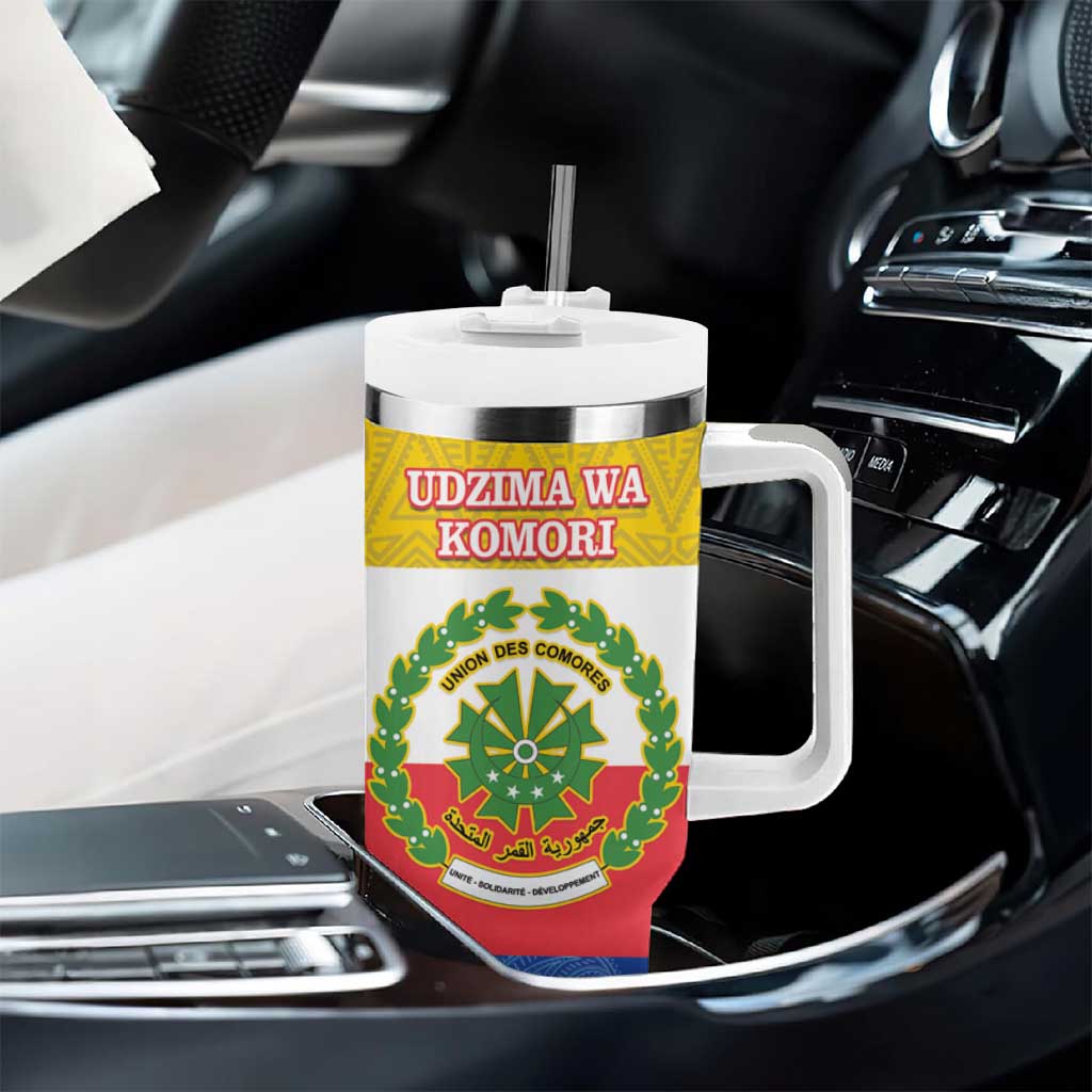 Afro Paisley Udzima wa Komori Tumbler With Handle Comoros Is In My DNA LT14