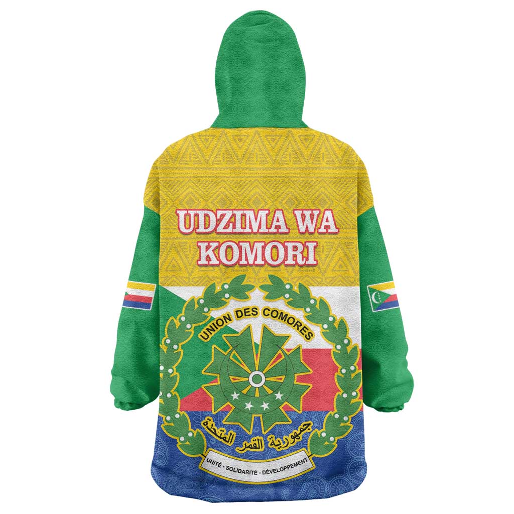 Afro Paisley Udzima wa Komori Wearable Blanket Hoodie Comoros Is In My DNA LT14