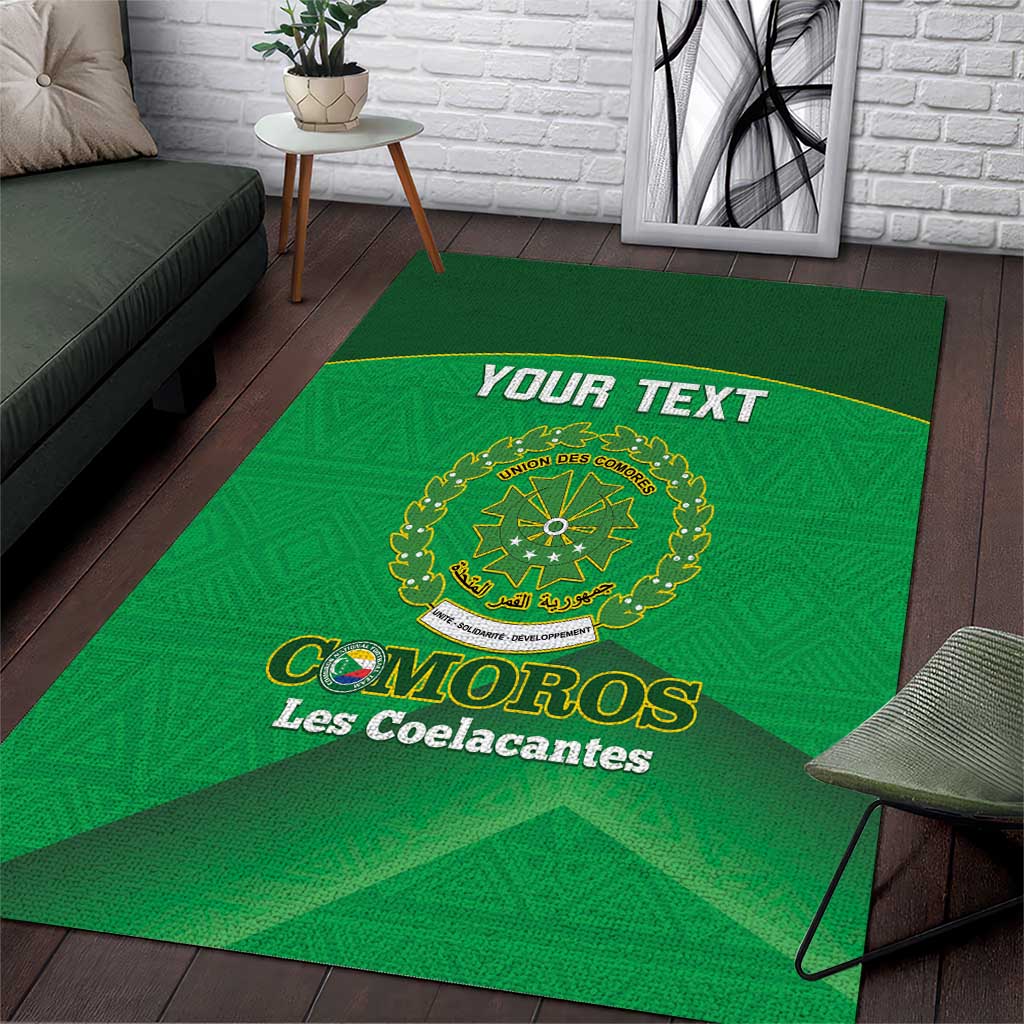 Custom Comoros Football Area Rug Allez Les Coelacantes LT14