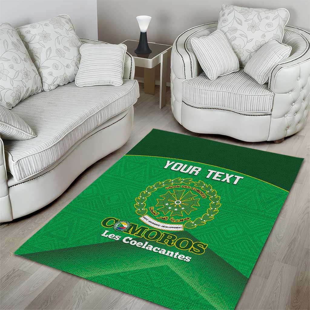 Custom Comoros Football Area Rug Allez Les Coelacantes LT14