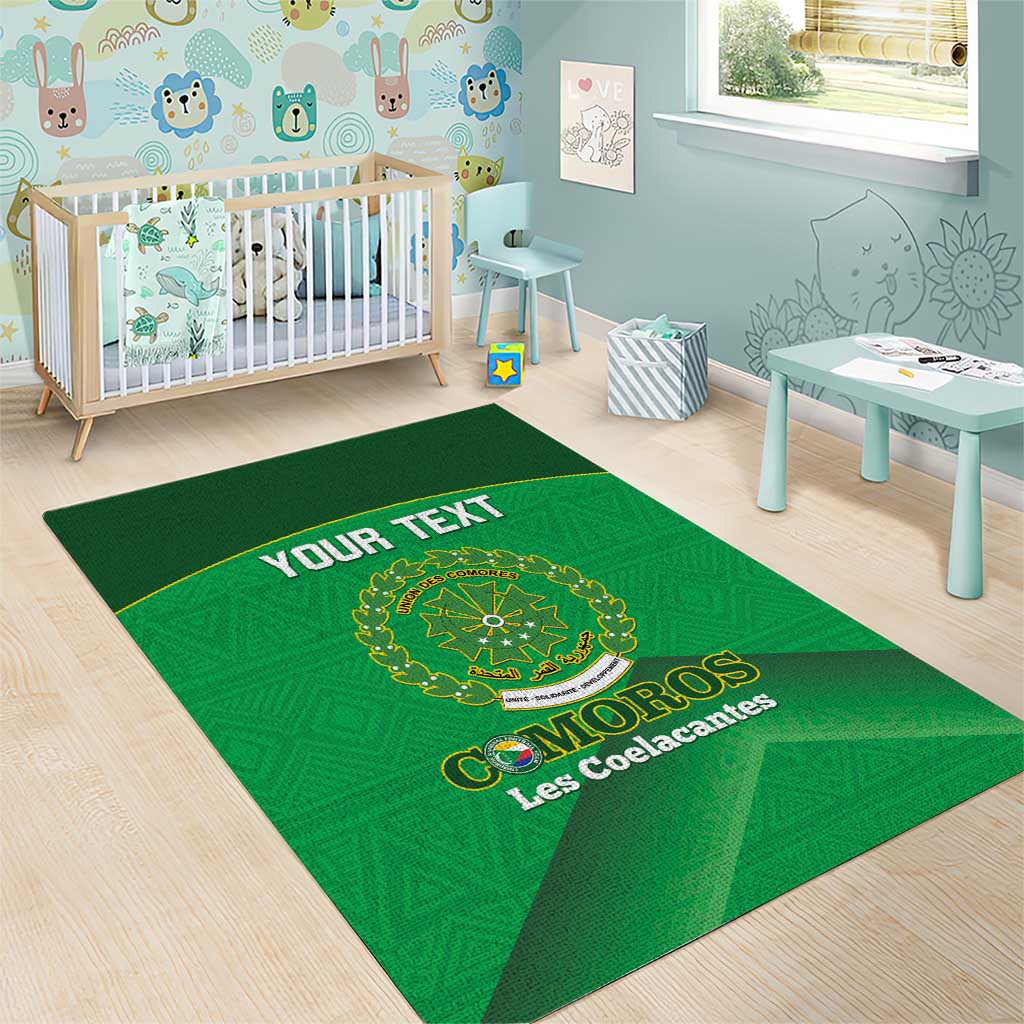 Custom Comoros Football Area Rug Allez Les Coelacantes LT14