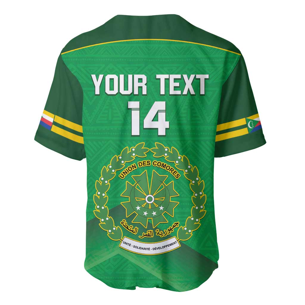 Custom Comoros Football Baseball Jersey Allez Les Coelacantes LT14