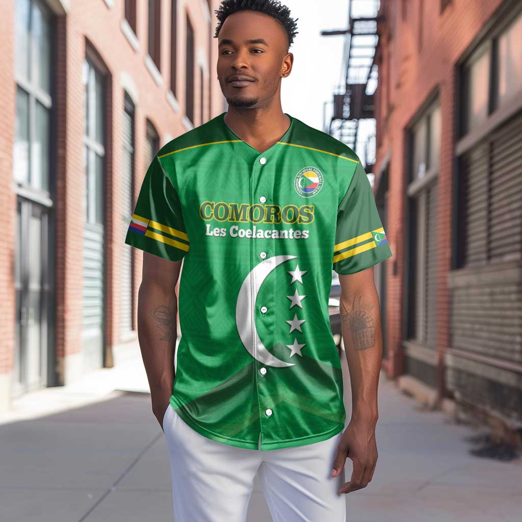 Custom Comoros Football Baseball Jersey Allez Les Coelacantes LT14