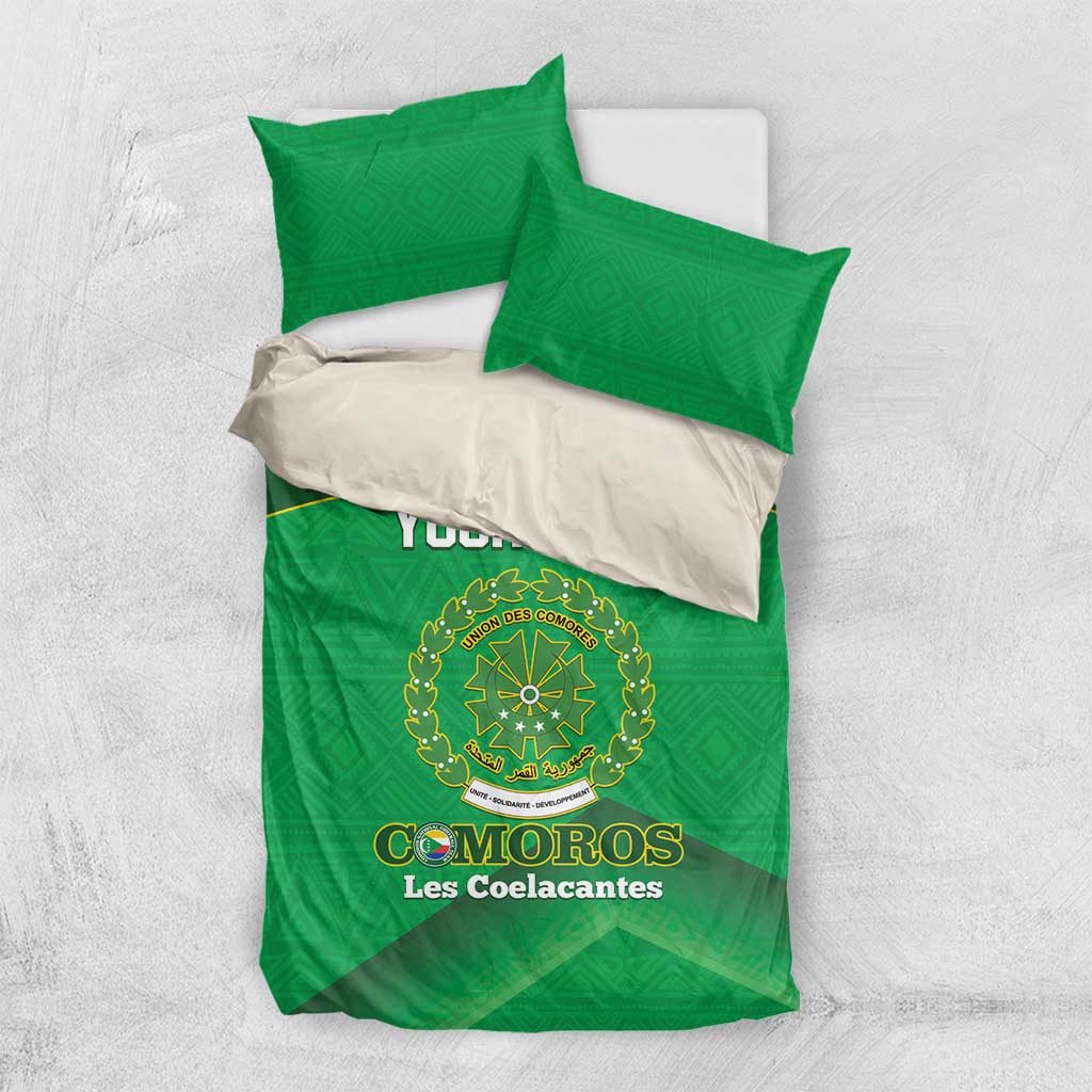 Custom Comoros Football Bedding Set Allez Les Coelacantes LT14