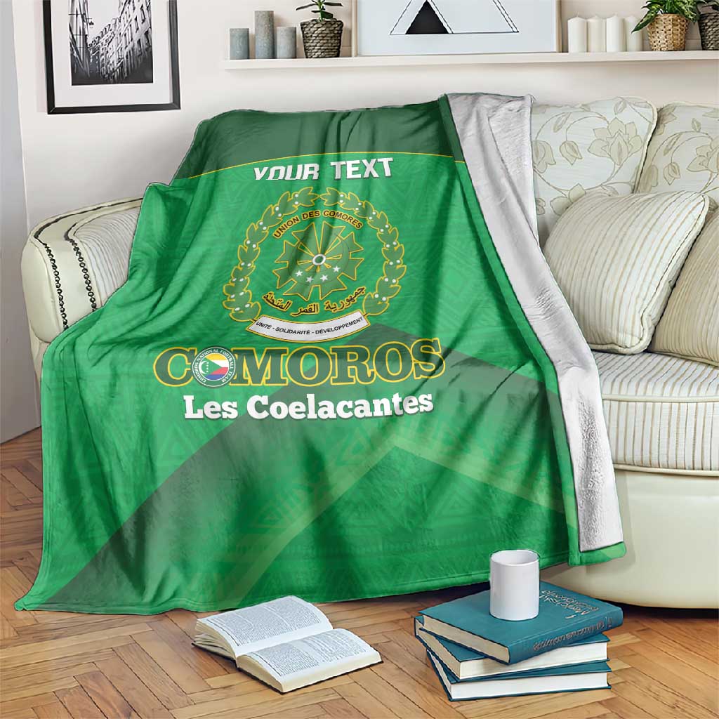 Custom Comoros Football Blanket Allez Les Coelacantes LT14