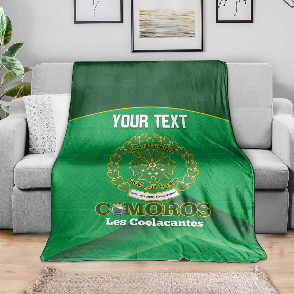 Custom Comoros Football Blanket Allez Les Coelacantes LT14