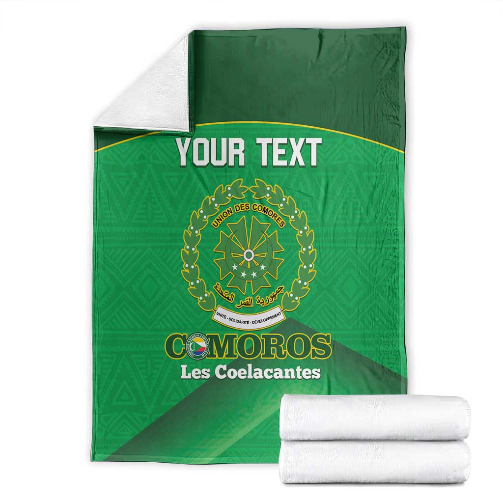 Custom Comoros Football Blanket Allez Les Coelacantes LT14