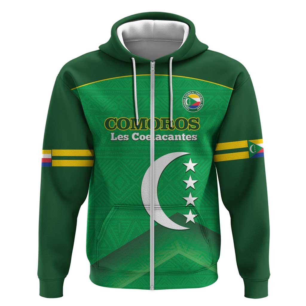 Custom Comoros Football Hoodie Allez Les Coelacantes LT14