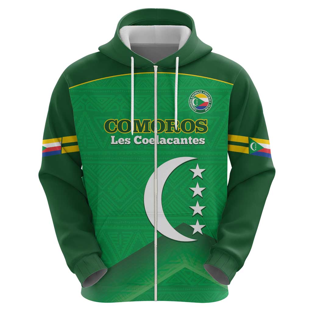 Custom Comoros Football Hoodie Allez Les Coelacantes LT14