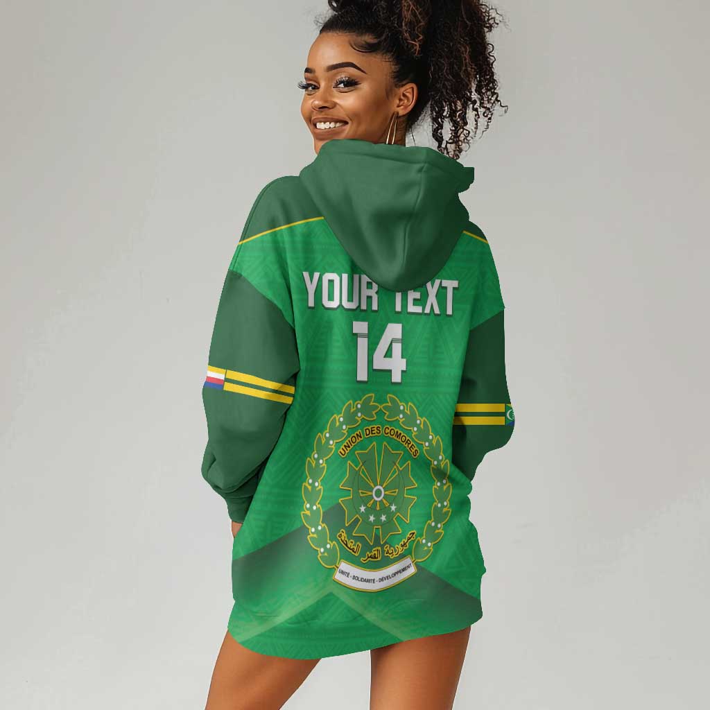 Custom Comoros Football Hoodie Dress Allez Les Coelacantes LT14