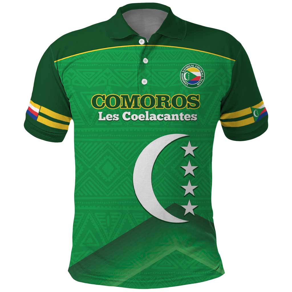 Custom Comoros Football Polo Shirt Allez Les Coelacantes LT14