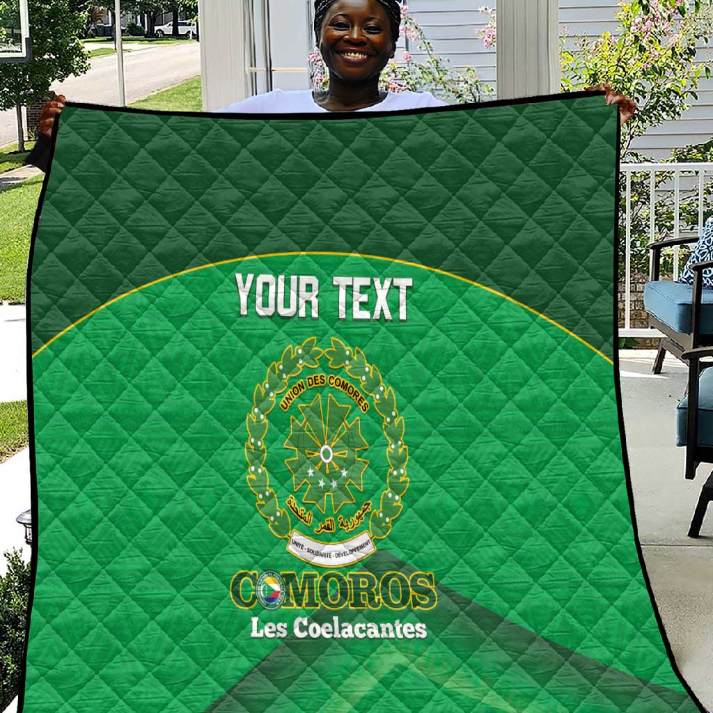 Custom Comoros Football Quilt Allez Les Coelacantes LT14