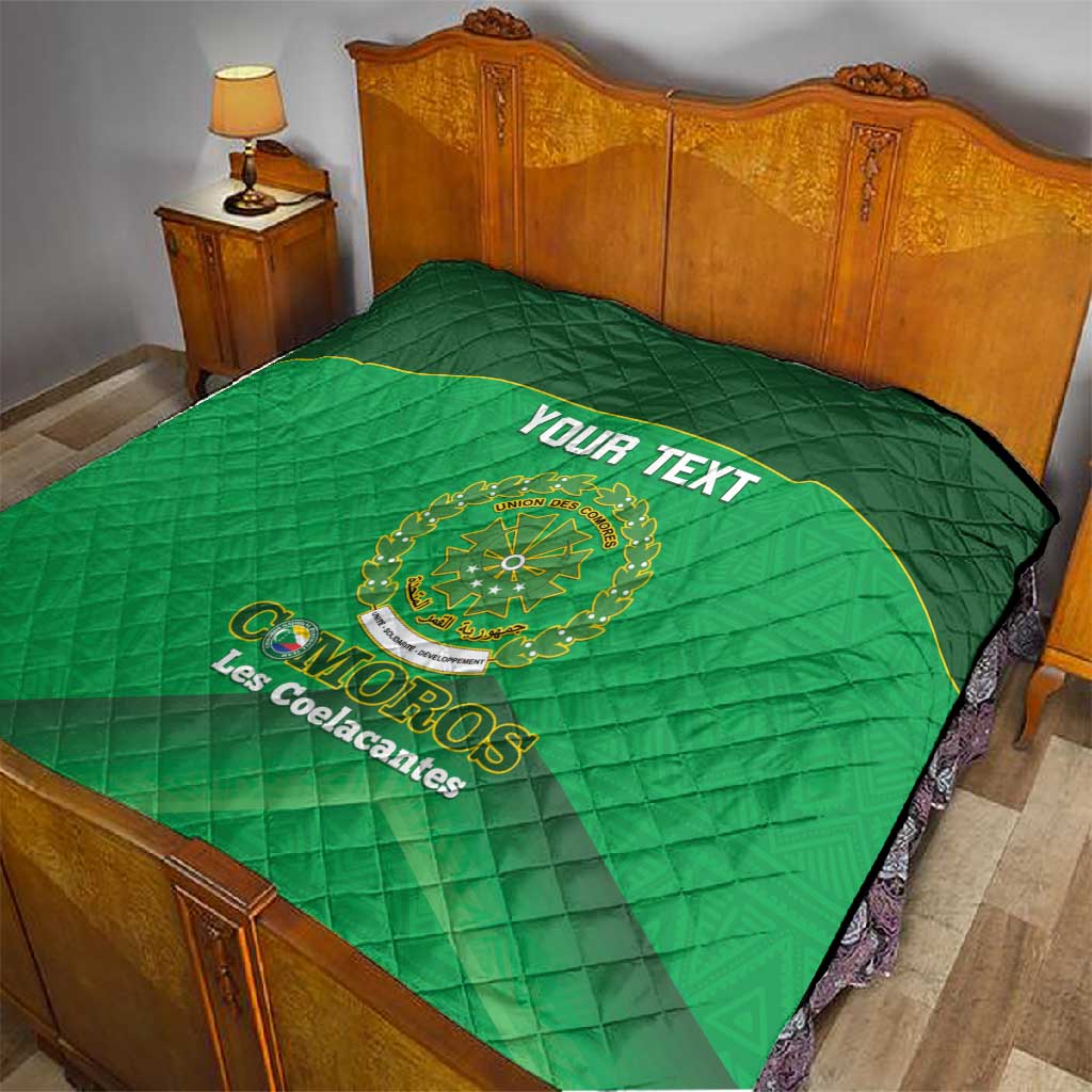 Custom Comoros Football Quilt Allez Les Coelacantes LT14