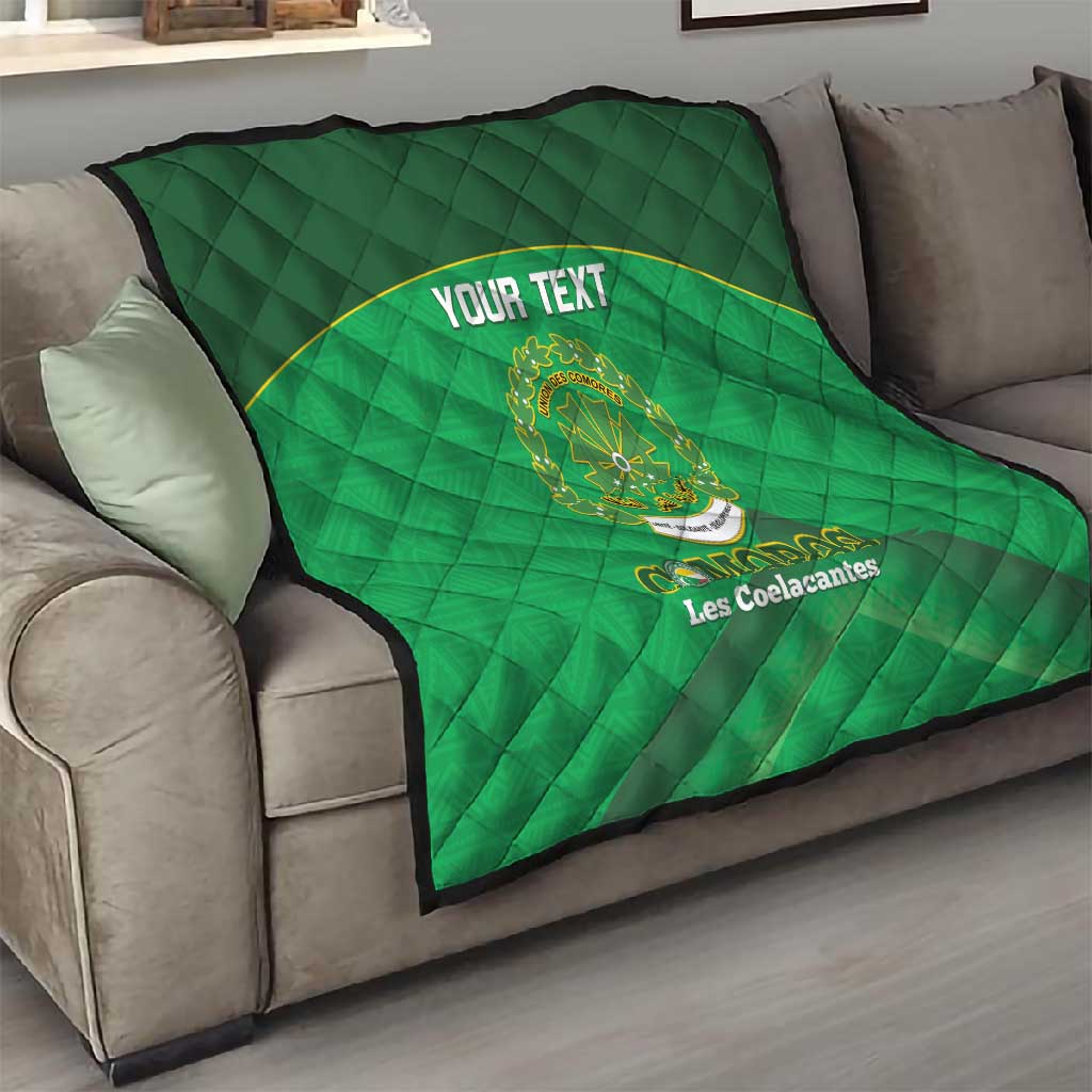 Custom Comoros Football Quilt Allez Les Coelacantes LT14