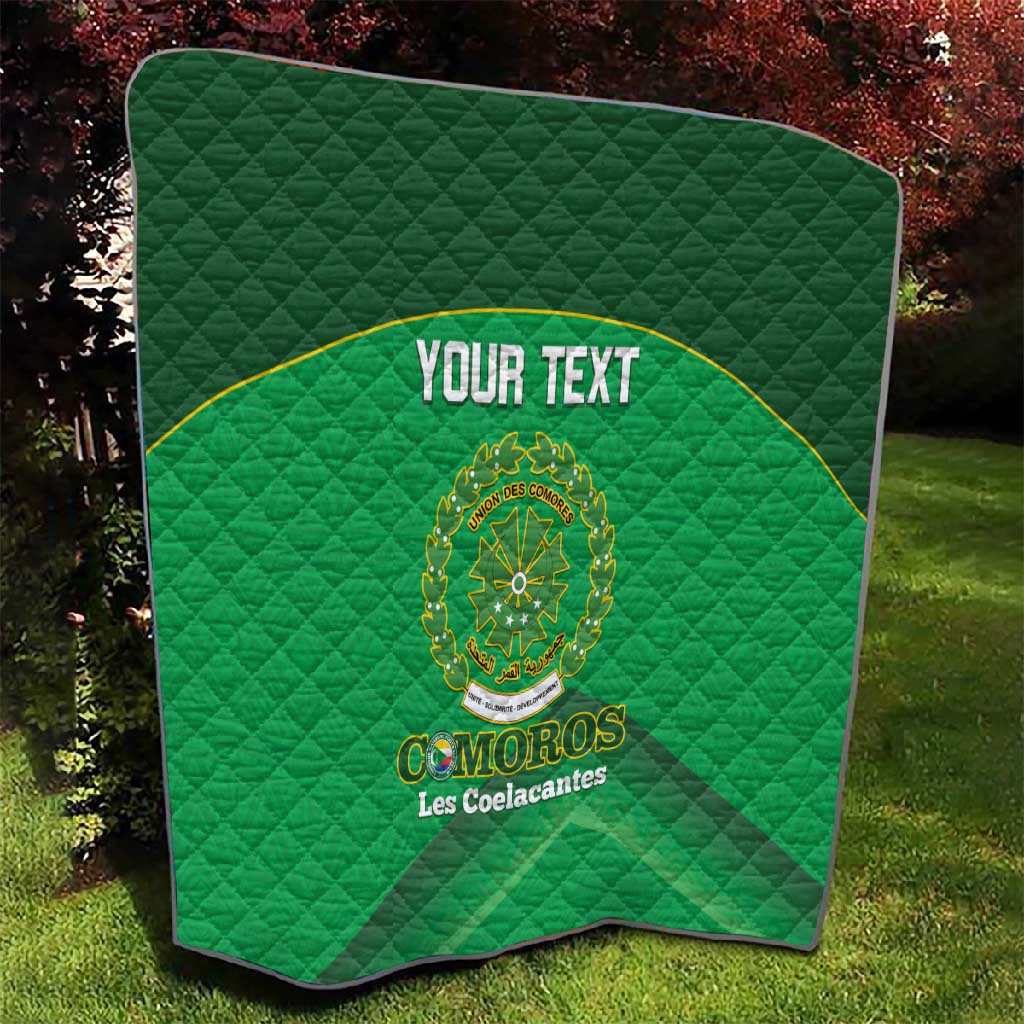 Custom Comoros Football Quilt Allez Les Coelacantes LT14