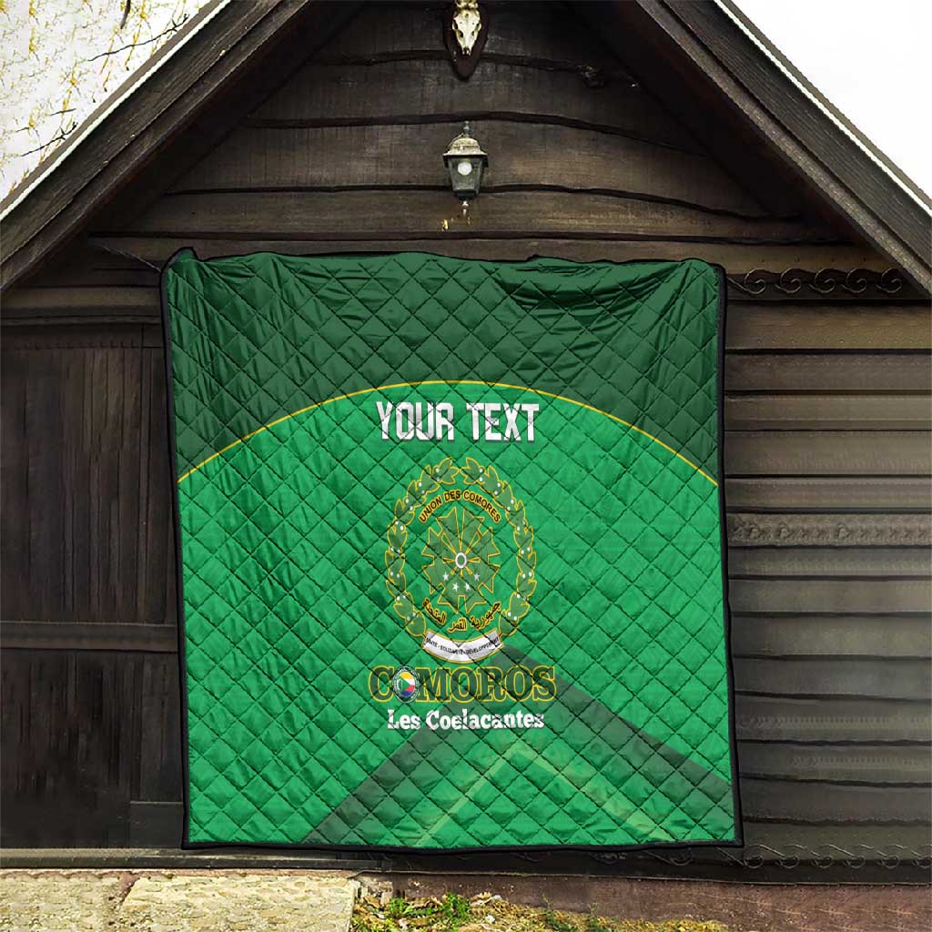 Custom Comoros Football Quilt Allez Les Coelacantes LT14