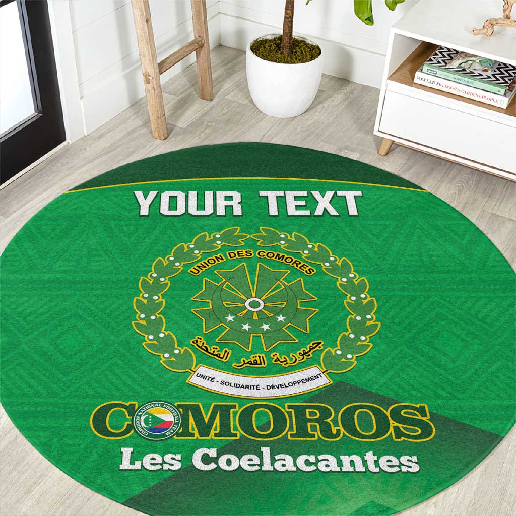Custom Comoros Football Round Carpet Allez Les Coelacantes LT14